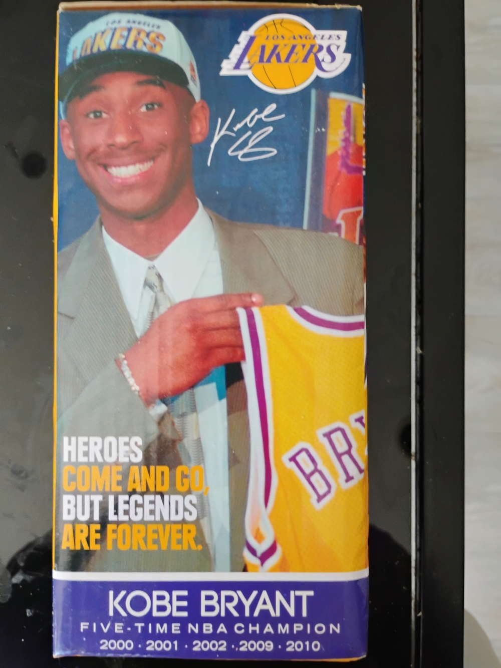Kobe Bryant Yellow Framed Home Art Poster